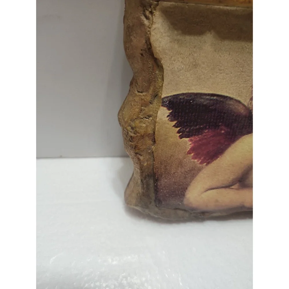 Vintage Fresco Style Wall‎ Plaque Cherubs Raphael's 